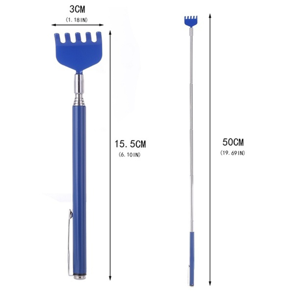 [Hàng mới về] Dụng cụ gãi lưng thu gọn kéo dài chất liệu thép thích hợp người cao tuổi thiết kế 5 móng nhiều màu