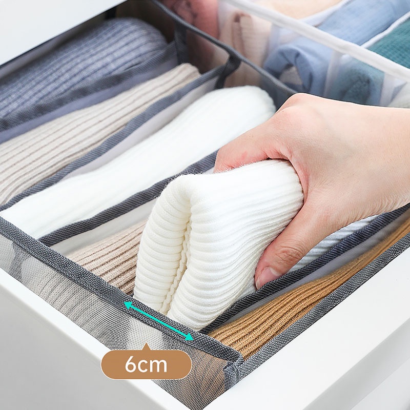 Túi đựng quần áo chia ngăn Hộp đựng đồ lót tất vớ Khay chia đồ quần áo tiện ích BeeJoo