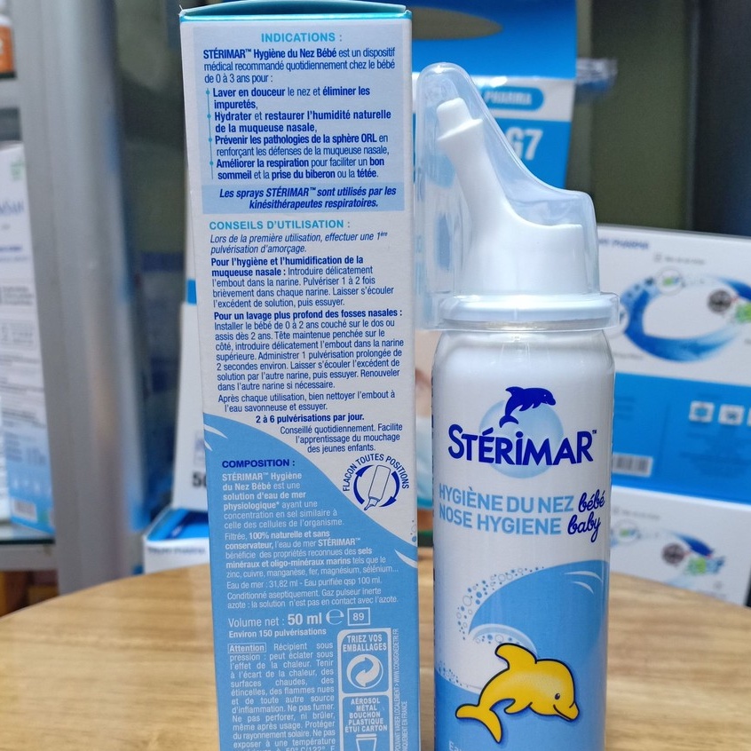 Xịt mũi cá heo Sterimar Baby cho bé từ 0-3 tuổi