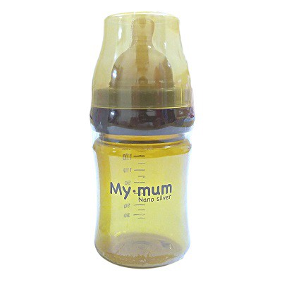 (Có tay cầm)Bình sữa My Mum nano Silver cổ rộng( mới Mummy bee)Hàn Quốc