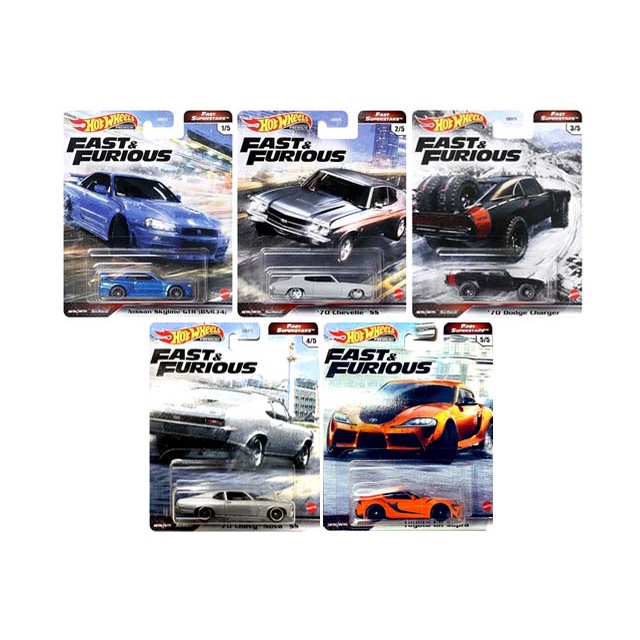 Xe mô hình Hot Wheels 1/64 Fast & Furious 2021 Fast Superstars