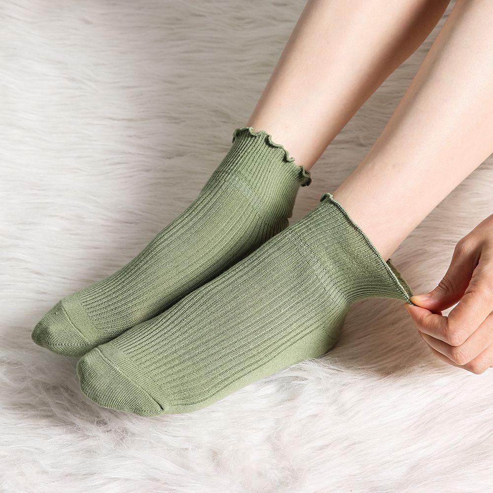 EUCA Vớ Ren Thoáng Khí Màu Sắc Thời Trang Thu Đông