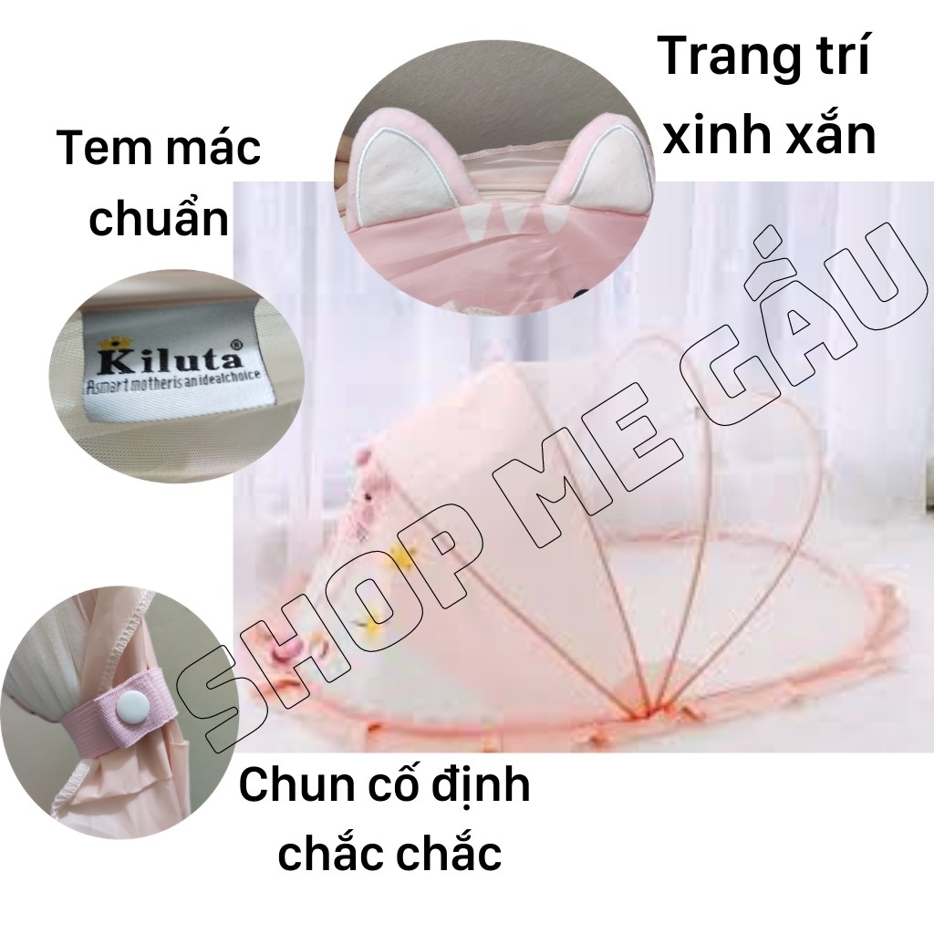 Màn chụp cho bé CHÍNH HÃNG Mùng chụp em bé KILUTA chống muỗi dùng cho bé từ sơ sinh