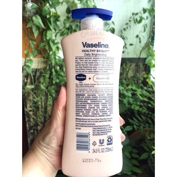 Lotion dưỡng thể trắng da Vaseline Healthy White UV Lightening 725mL
