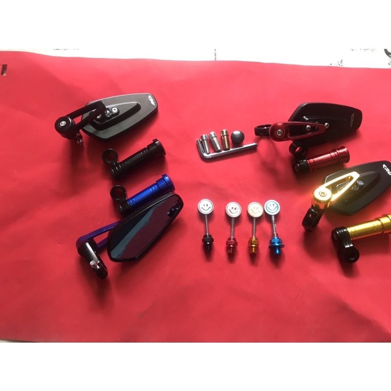 Combo gương gù chân gương cộng ốc lò xo mặt cười cực sịn