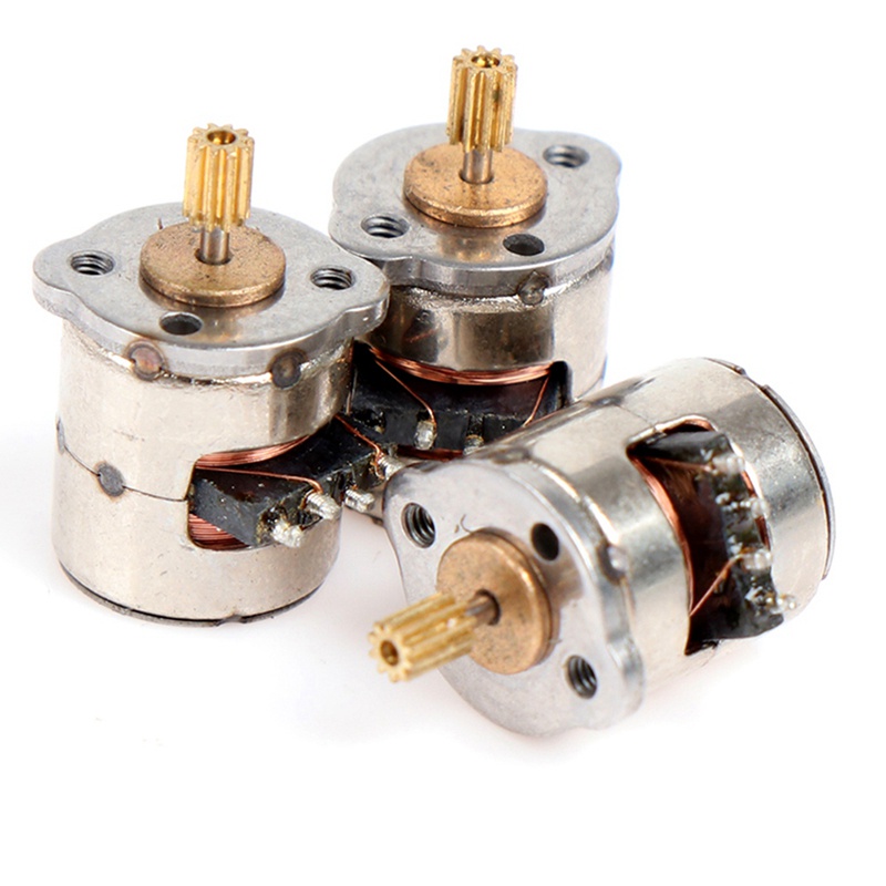 Set 10 Động Cơ Bước 2 Pha 4 Dây Mini Có Bánh Răng Cho Đồ Chơi Điều Khiển Từ Xa