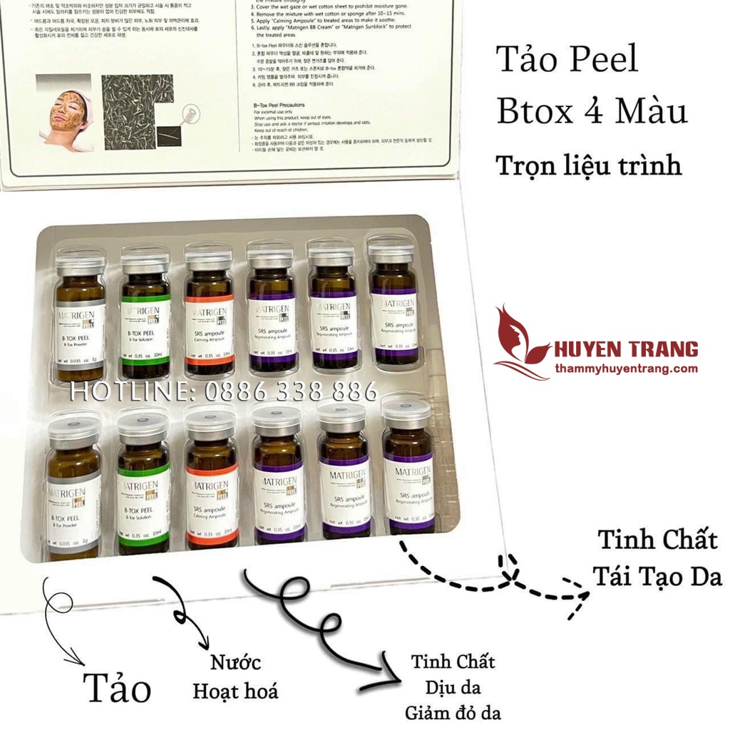 Thay Da Sinh Học Vi Tảo Matrigen Btox Peel Hàn Quốc - Thẩm Mỹ Huyền Trang