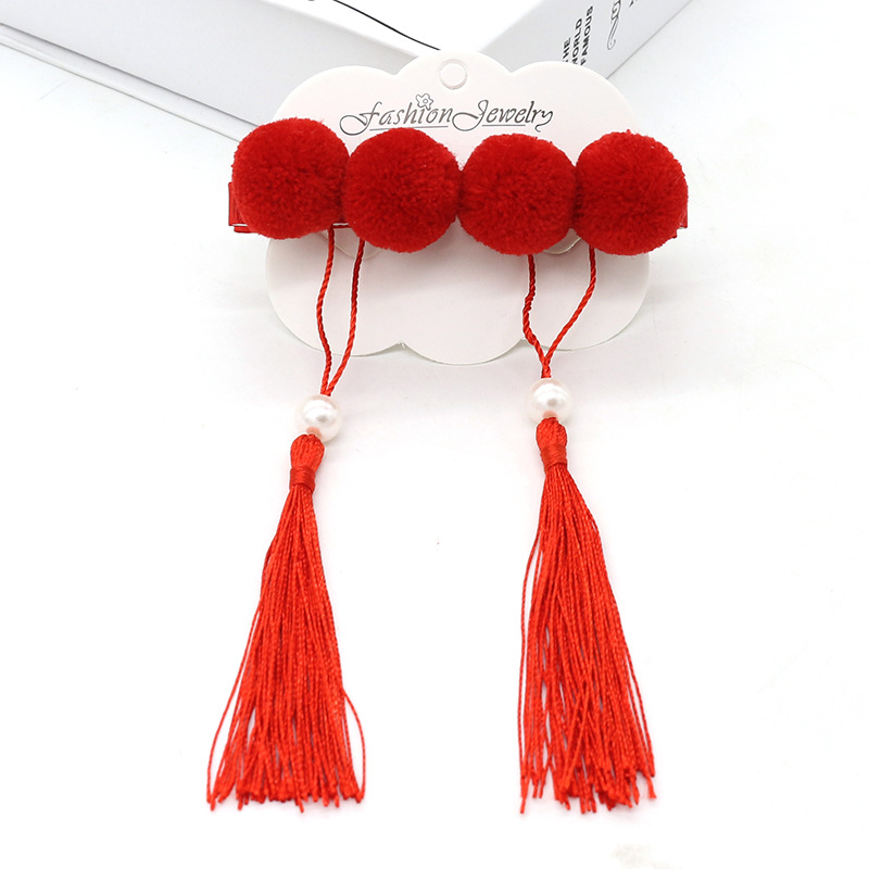 Kẹp Tóc Tua Rua Phong Cách Trung Hoa Cho Bé Gái