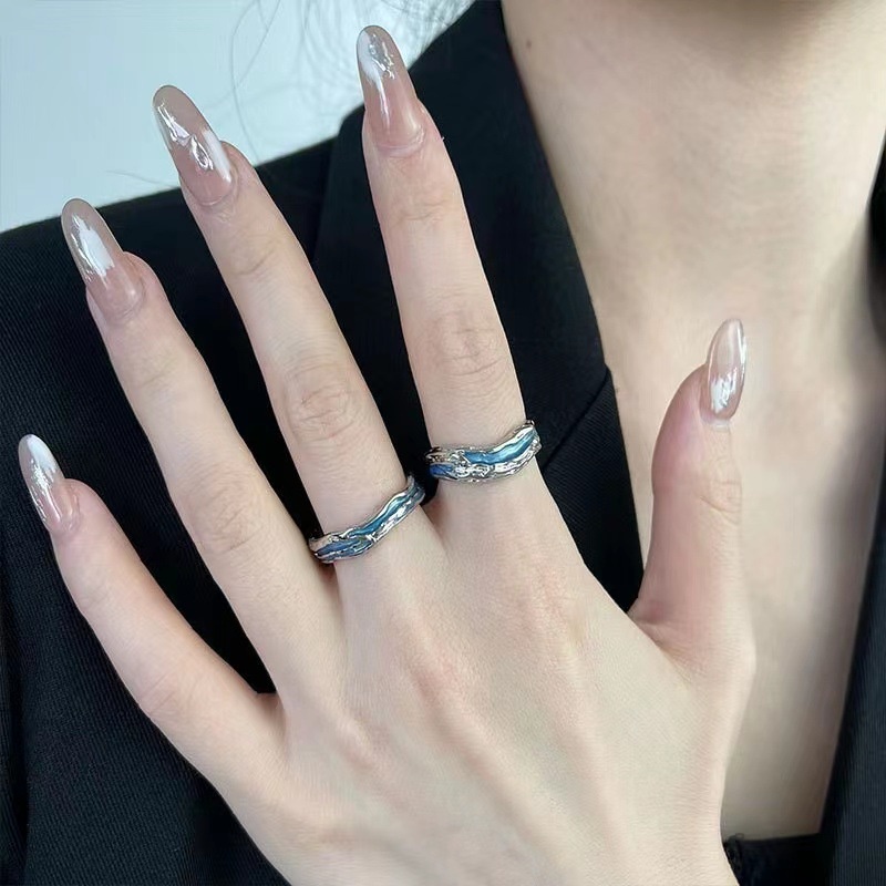 Nhẫn Hở Mạ BạC MặT ĐíNh Kim Cương Giả ThờI Trang
