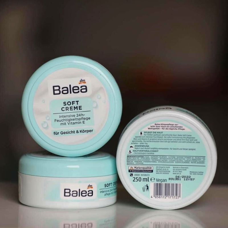 KEM DƯỠNG TRẮNG DA Balea Soft Creme có thể dùng được cho cả mặt và body