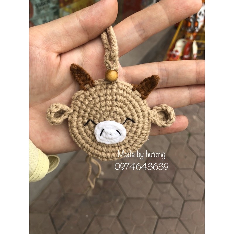 Túi đựng tỏi cho bé sơ sinh hình con trâu vàng ất sửa made by huong