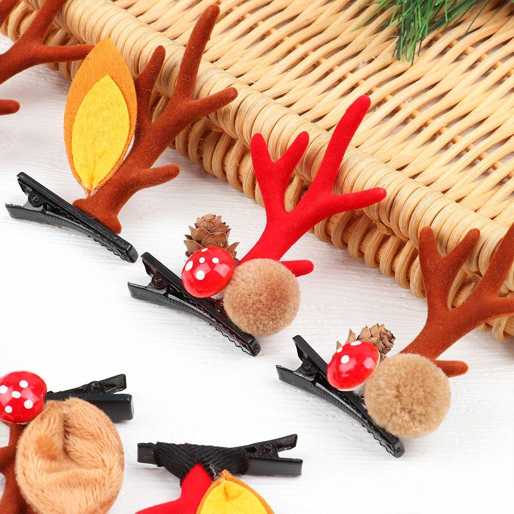 Set 2 Kẹp Tóc Hình Sừng Hươu Xinh Xắn Cho Bé