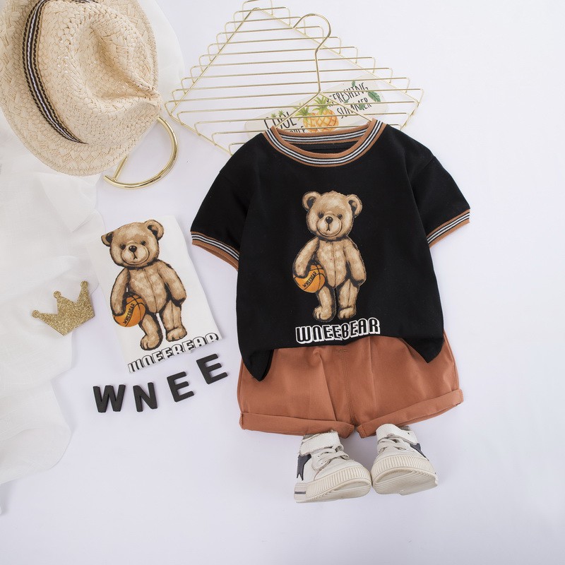 Bộ Áo Thun Tay Ngắn Cổ Tròn + Quần Short Thể Thao Cá Tính 2020 Cho Bé | BigBuy360 - bigbuy360.vn