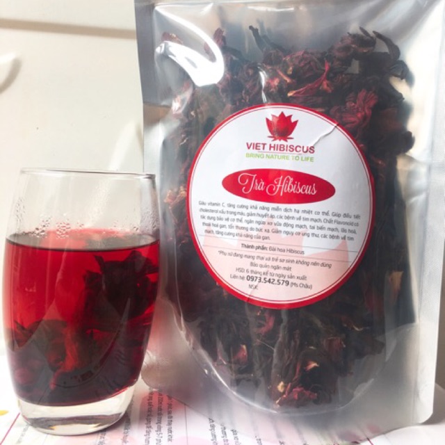 Trà hoa atiso đỏ (Hibiscus, bụp giấm) 100% nguyên liệu thiên nhiên