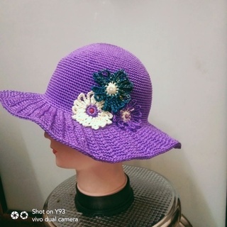 Mũ vành rộng sợi thô(hàng handmad)