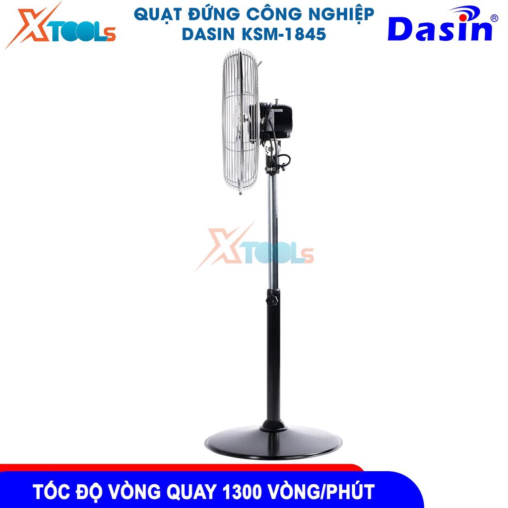 Quạt đứng công nghiệp Dasin KSM-1845 71w motor 100% lõi đồng, lưu lượng gió 6.420m3/giờ thổi mạnh, không rung lắc