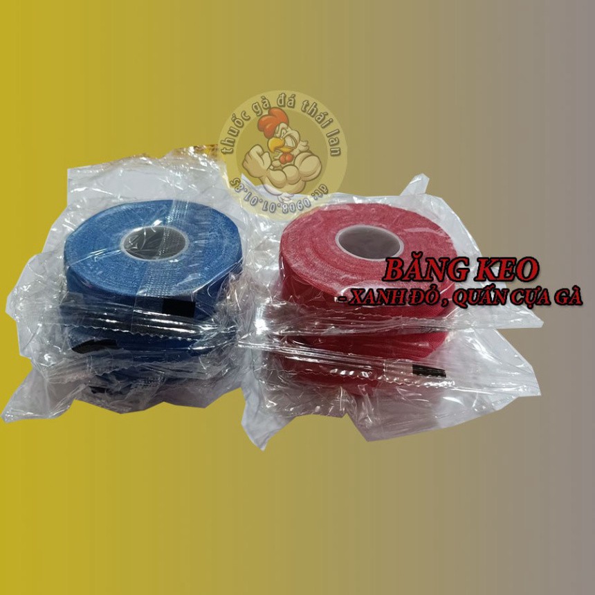 băng keo xanh đỏ quấn cựa gà - loại lớn - 35k - cuộn