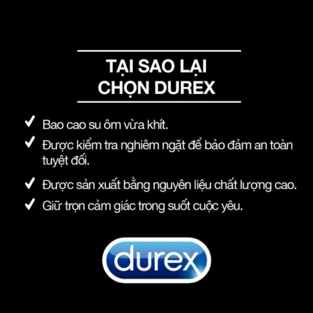 Hộp 3 bao Durex kingtex