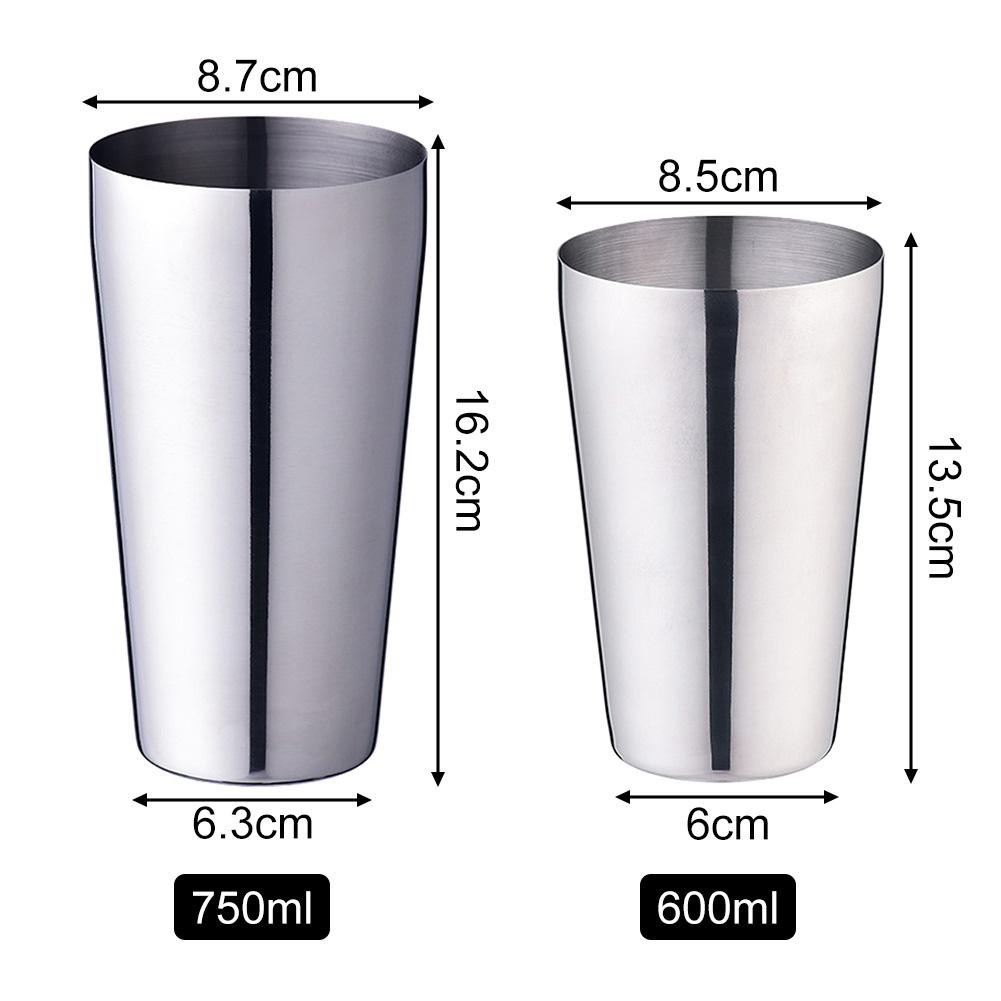 Bình lắc shaker 2 mảnh Boston 750ml - 550ml - Chặn đá bình Boston