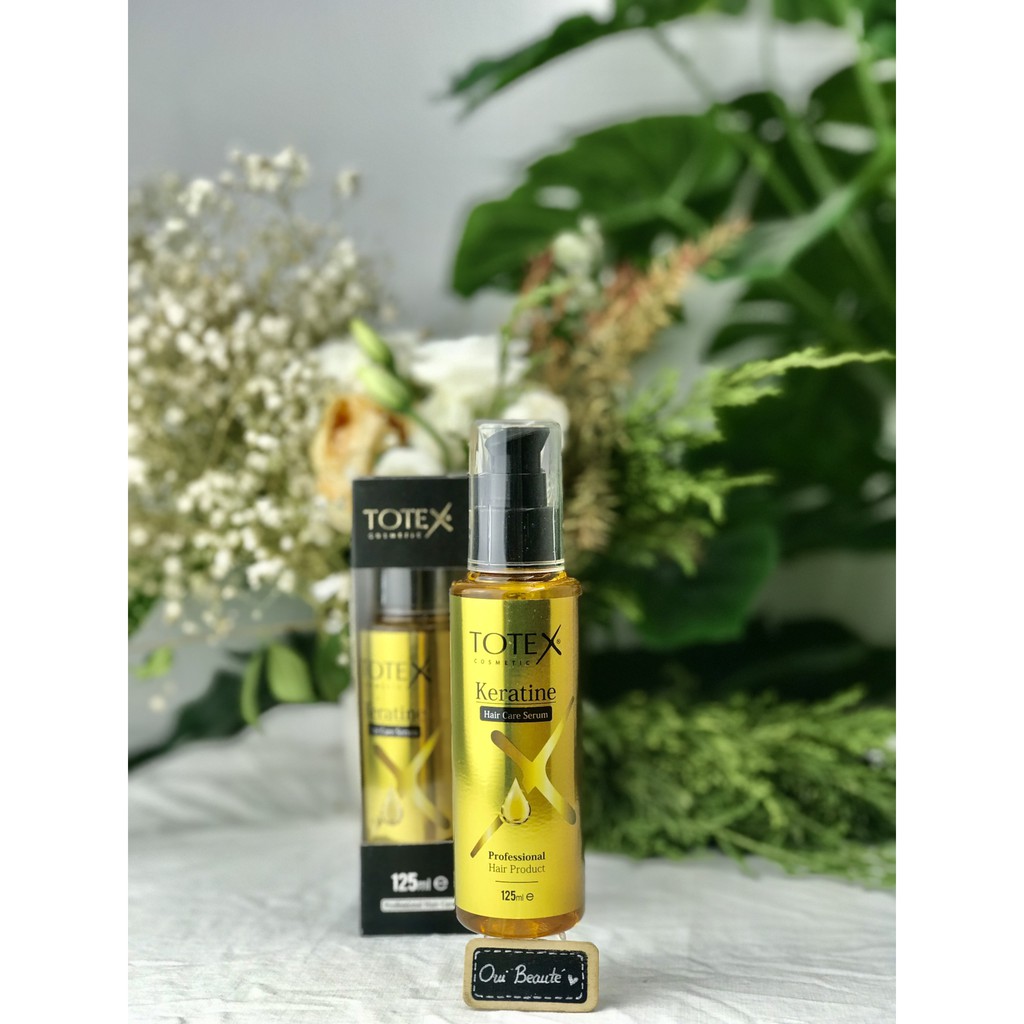 Serum dưỡng tóc Totex Keratine hair care serum, tinh dầu giúp phục hồi tóc hư tổn 125ml Ouibeaute