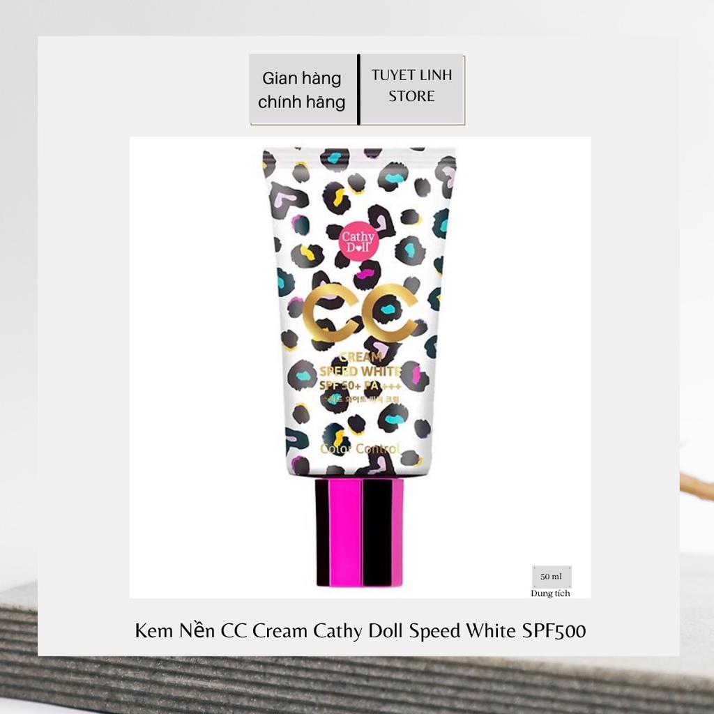 Kem Nền CC Cream Cathy Doll Speed White SPF500 50ml (Product From Thailand)