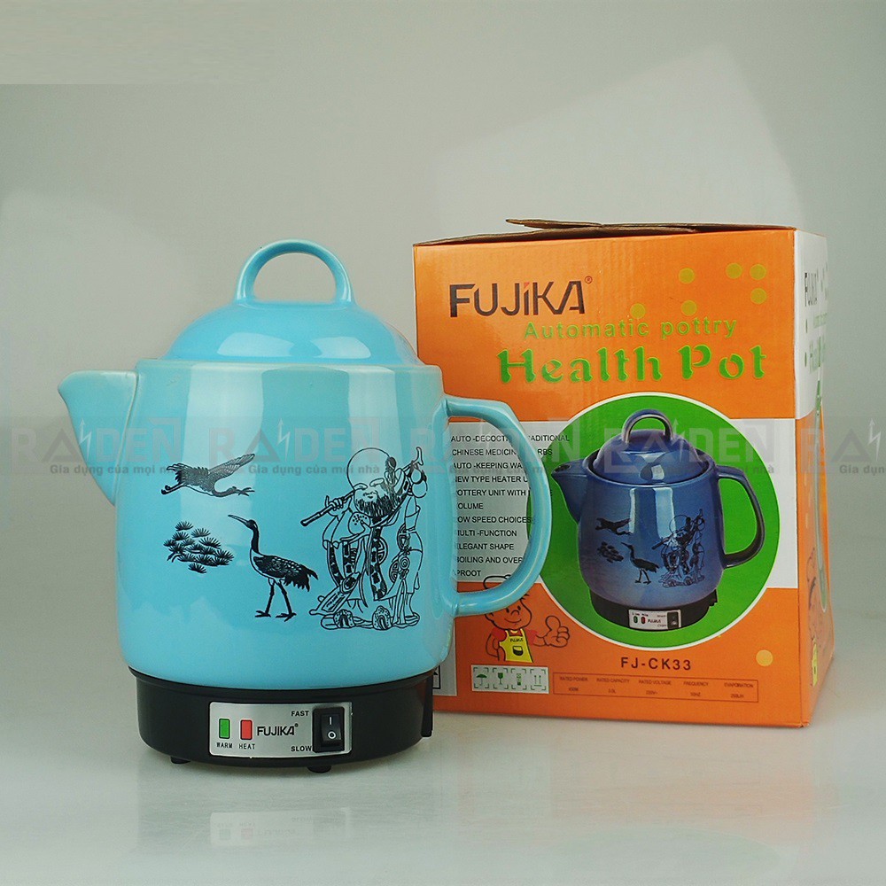Siêu thuốc tự động Fujika FJ-K33 K8 dung tích 3L kèm vòng sứ, bảo hành 12 tháng