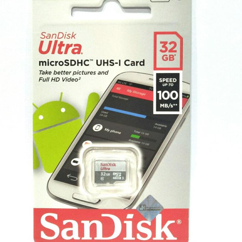Thẻ Nhớ 8GFYS SanDisk Ultra Microsd UHS-1 32GB Lên Đến 100MB s class 10 thumbnail
