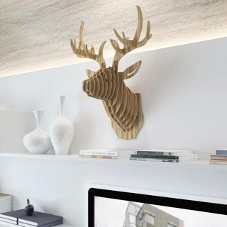 Đầu thú treo tường decor