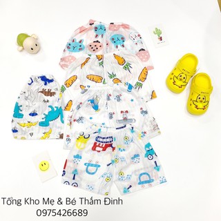 Set 10 quần đùi cotton giấy mát mẻ cho bé từ 0-12kg