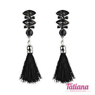 Bông tai tua rua đính dọc - Tatiana - B2800