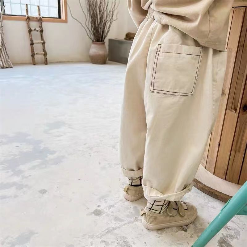[Babycat] Hàng Có Sẵn Quần Harem Cotton Phong Cách Nhật Hàn Hàn Quốc Thời Trang Mùa Xuân Cho Bé Trai Và Bé Gái