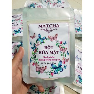 Handmade Bột rửa mặt lam sạch thiên nhiên 100gr