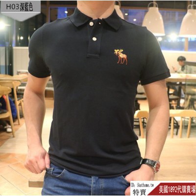 áo polo Ngắn Tay In Logo Abercrombie & Fitch 10 Màu Sắc Thời Trang Cho Nam