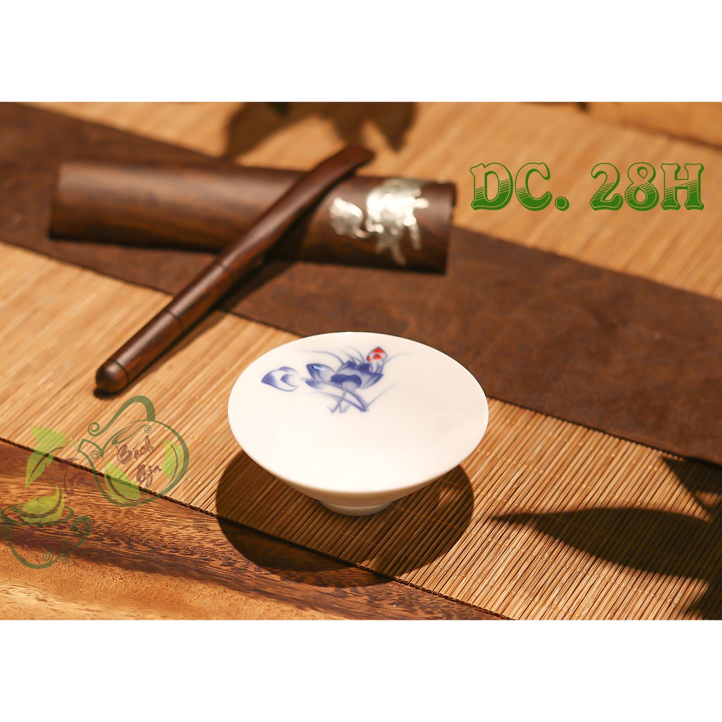 ⚡️GIÁ HỦY DIỆT⚡️Chén Sứ Cảnh Đức - Dáng Nón - Hoa Sen Xanh