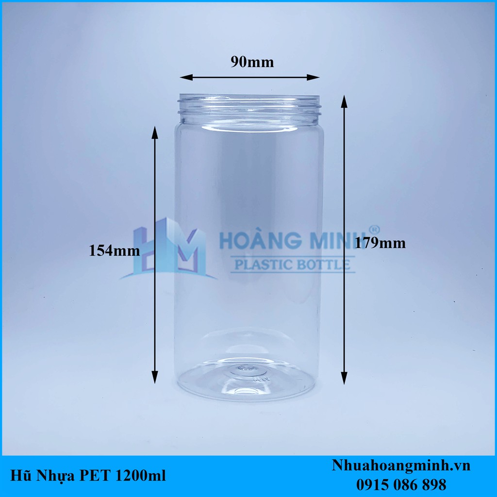 Combo 10 Hũ Nhựa PET 1200ml Nắp Nhôm Giá (Sỉ) Xuất Xưởng 0989 790 396