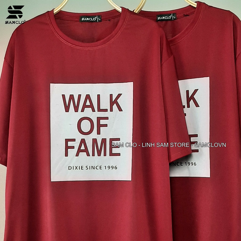 Áo thun nam nữ tay lỡ SAM CLO phông form rộng dáng Unisex, mặc lớp, nhóm, cặp in chữ WALK OF FAME