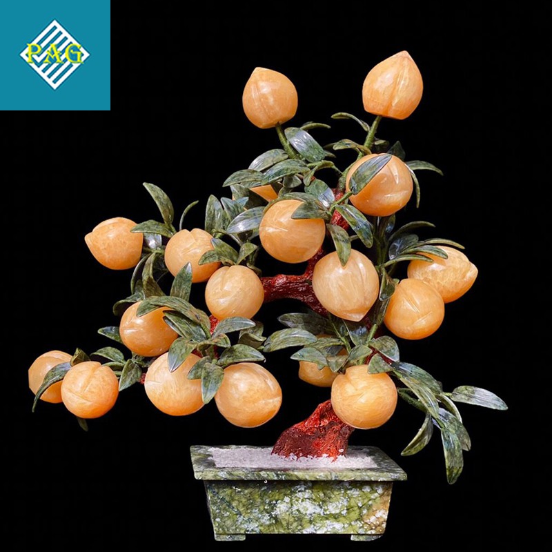 [HÀNG KIỂM ĐỊNH] Cây Đào Vàng Đá Hoàng Long Tự nhiên 18 Quả