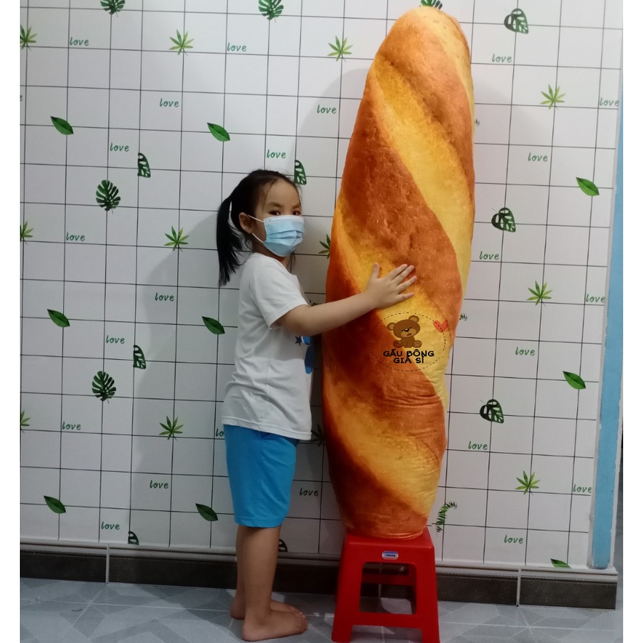 GỐI ÔM BÁNH MÌ SIZE ĐẠI CỠ LỚN NHẤT KHỔNG LỒ 1MET5 ẢNH THẬT