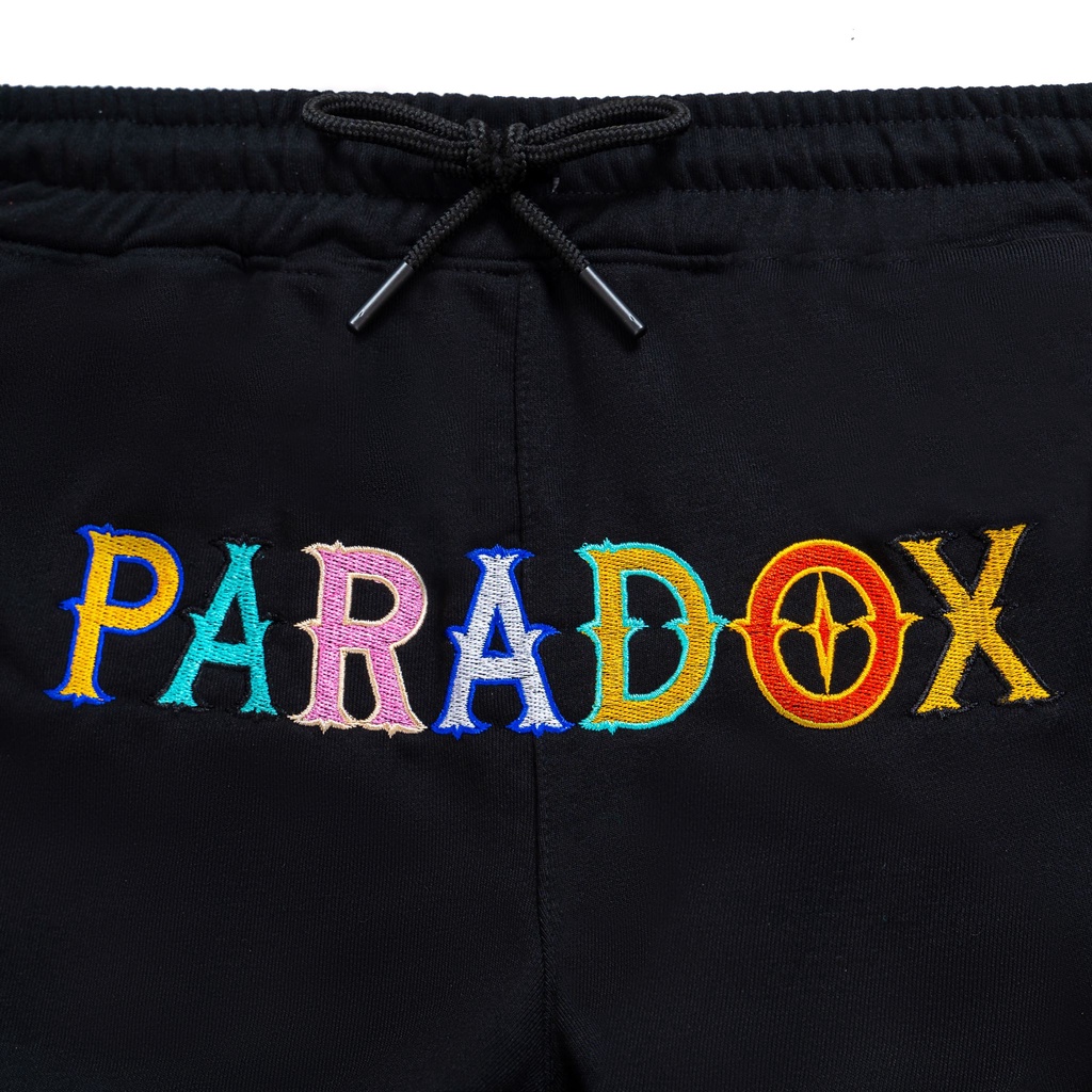 [Mã MABRS946 giảm 10% đơn 99k] Quần short Paradox FRISKY EMBROIDERY SHORTS - Black