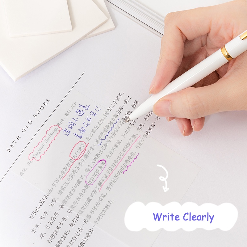 Giấy ghi chú trong suốt chống thấm nước tiện dụng cho văn phòng/ trường học