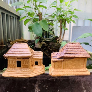 Nhà Lá Gốm Sứ size vừa Trang Trí Hổ Cá, Bể Cá-Hòn Non Bộ.