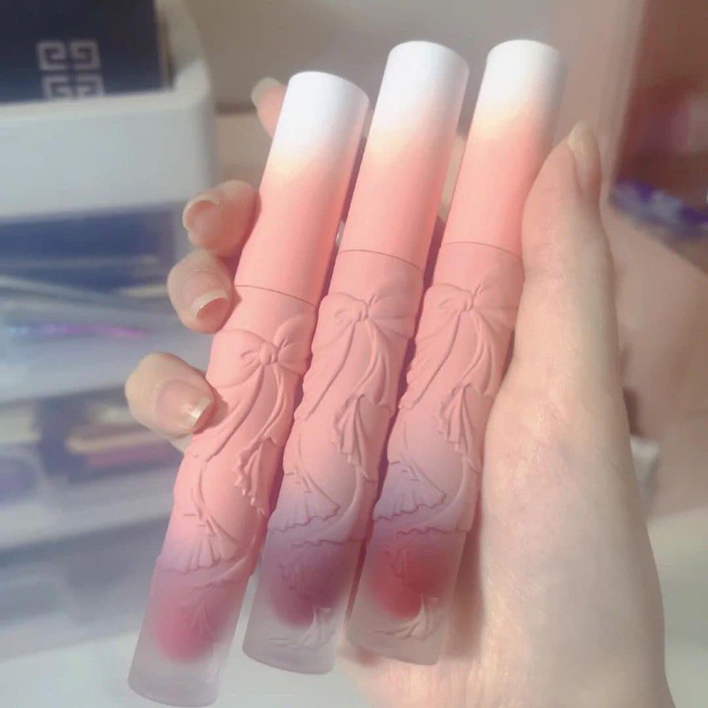 [FREE SHIP] Son Kem lỳ Gogo Nơ Pink 809 Đỏ nâu