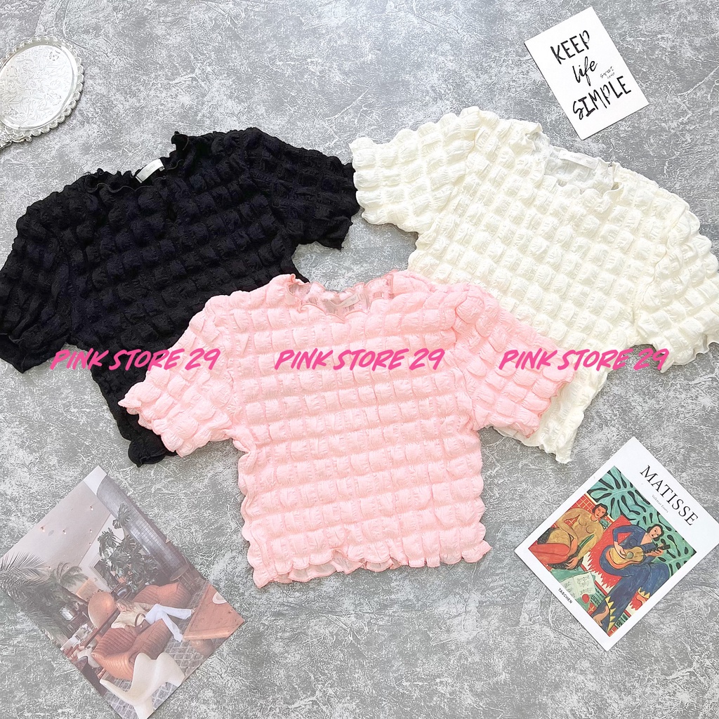 Áo croptop ôm body tay ngắn chất xốp xịn mịn alohashop91