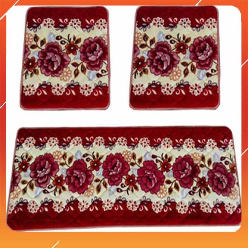 Bộ thảm ghế đệm ghế nỉ nhung cao cấp dài 1m65x55
