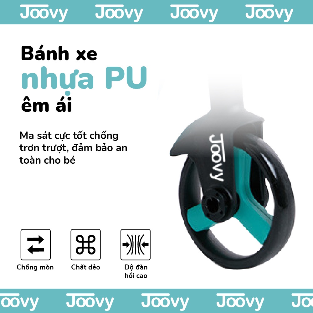 Xe Scooter Joovy Nadle TF3 cho bé 3 trong 1 biến hình thành xe chòi chân, xe trượt, xe đạp từ 1 đến 6 tuổi