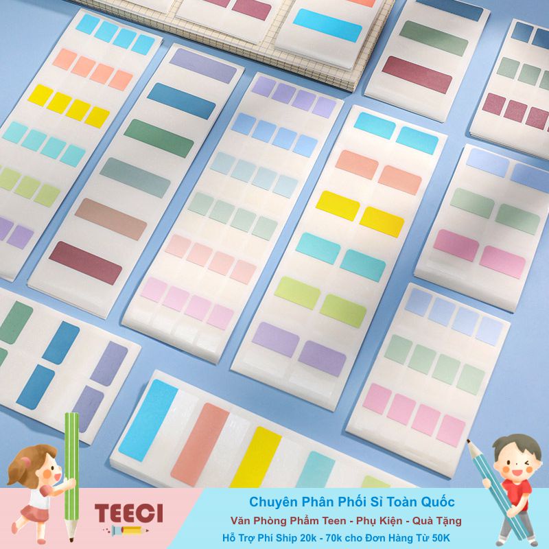 &lt;Video Review&gt; Set Sticky Giấy Note Note Ô Vuông To Do List Ghi Chú Theo Màu Color Tiện Lợi D041