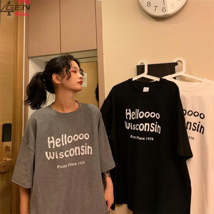 Áo thun / áo phông nữ form rộng tay lỡ hàng Quảng Châu Order chất đẹp giá rẻ thời trang unisex / Ulzzang