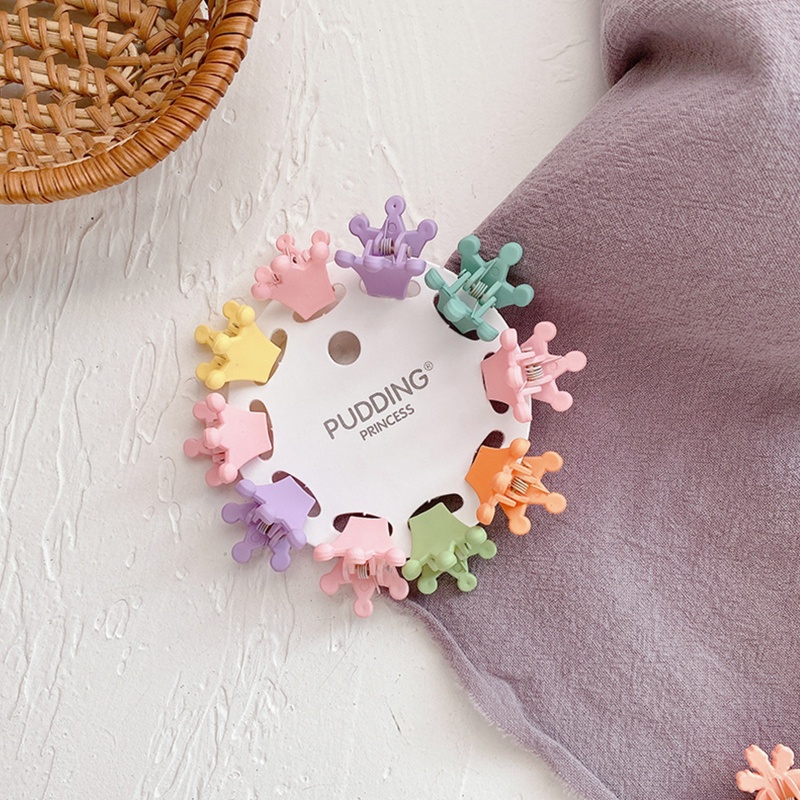 Set 10 Kẹp Tóc Mini Nhiều Màu Sắc Dành Cho Bé Gái