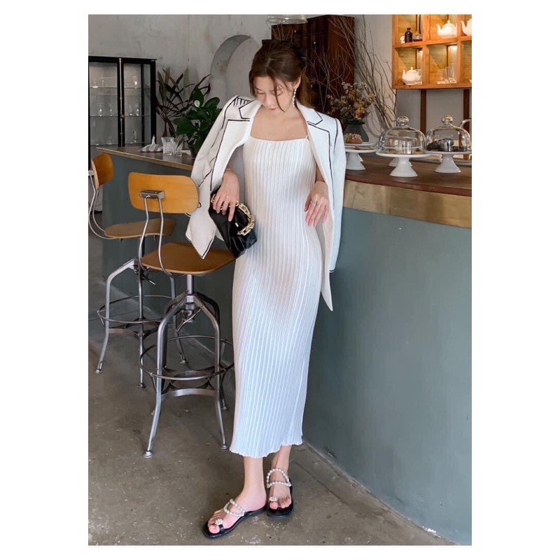 [VIDEO, ẢNH THẬT] Đầm maxi đi biển 2 dây xếp ly | BigBuy360 - bigbuy360.vn