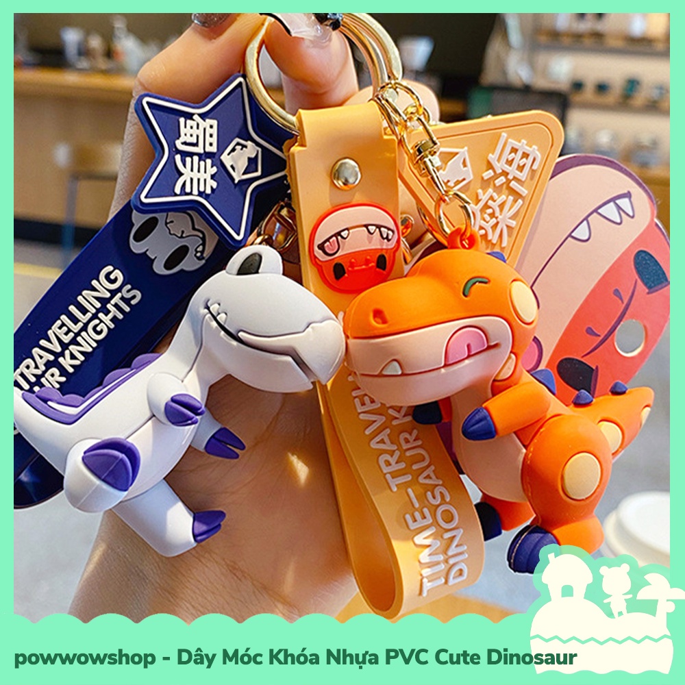 [Sẵn VN - Hỏa Tốc] Dây Móc Khóa Nhựa PVC Mẫu Khủng Long Con Kiddy Dinosaur Jura